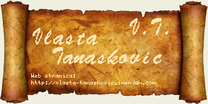 Vlasta Tanasković vizit kartica